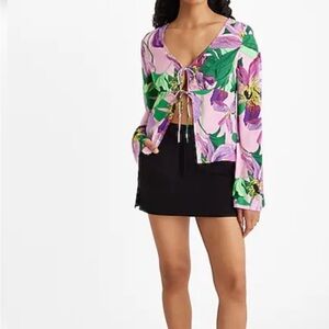 #Pucci style NWT Tie-Front Blouse